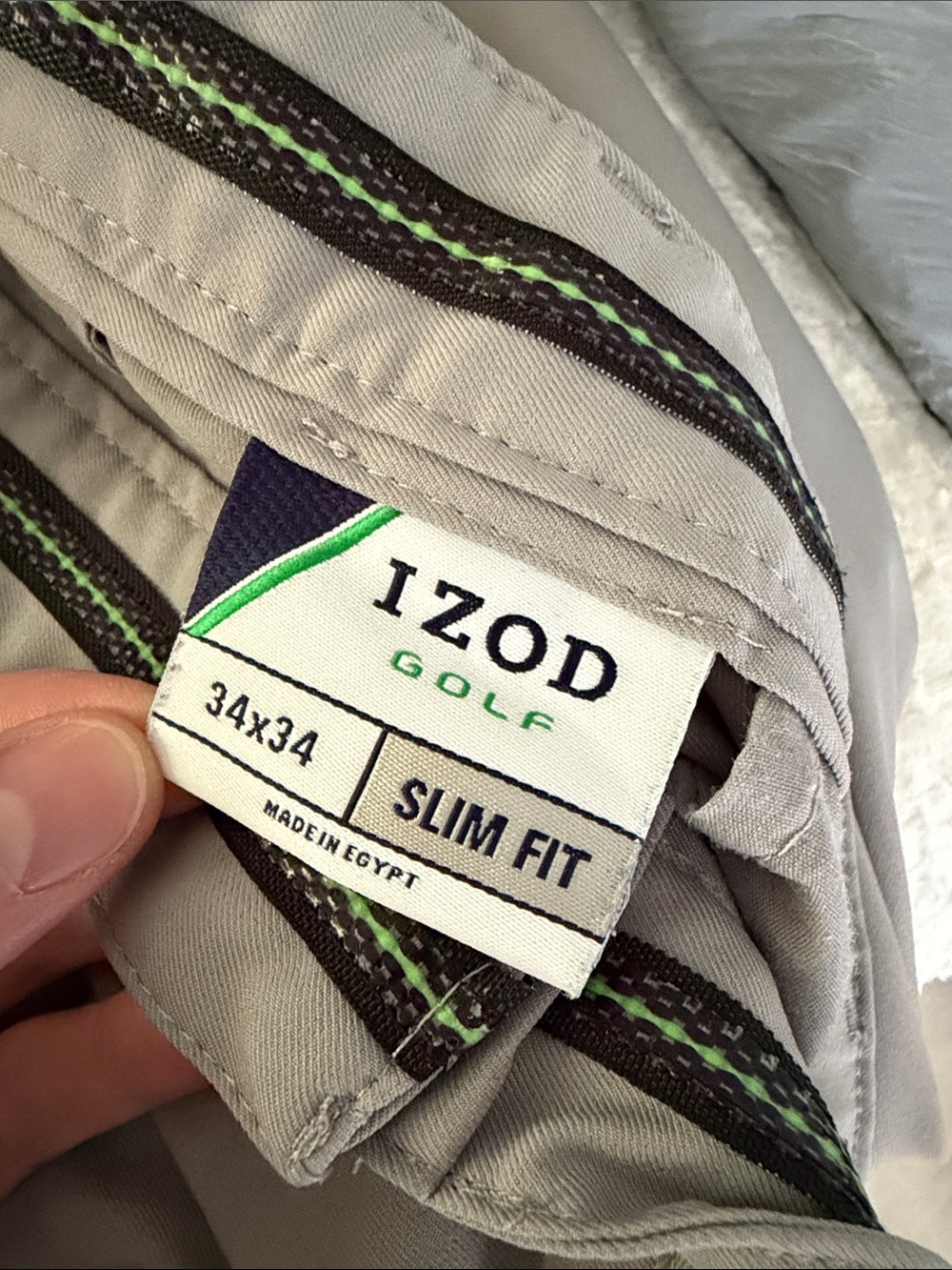 Izod Golf Slim Fit Chinos in Light Gray